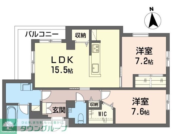 フォンテーヌ ベレオの物件間取画像